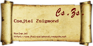 Csejtei Zsigmond névjegykártya